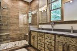 Master bathroom with walk-in shower